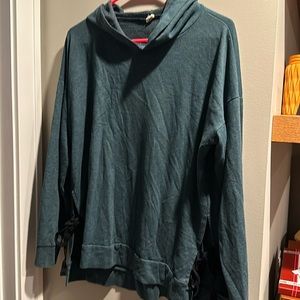 Hoodie with side tie detail